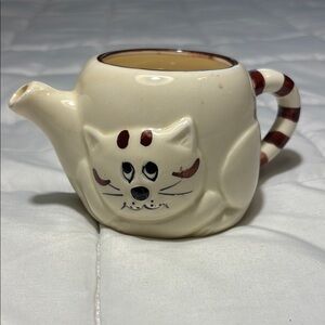 Vintage Cat-themed Ceramic Coffee or Tea Creamer Dish